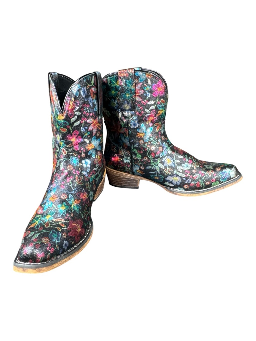 ROPER Ingrid Floral Snip Toe Cowboy Boots - Picture 5 of 9